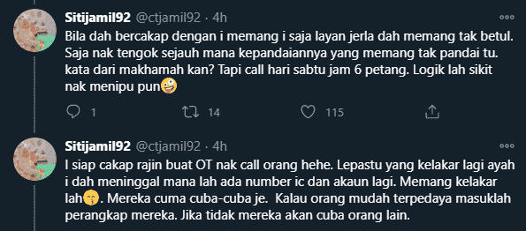 Dituduh Hutang RM15K Pada Bank, Warga Emas Gabra Teruk Jadi Sasaran Macau Scam