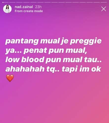 Tiada Alahan & Masih Teruskan Shooting Drama, Nad Zainal Umum Hamil 4 Bulan