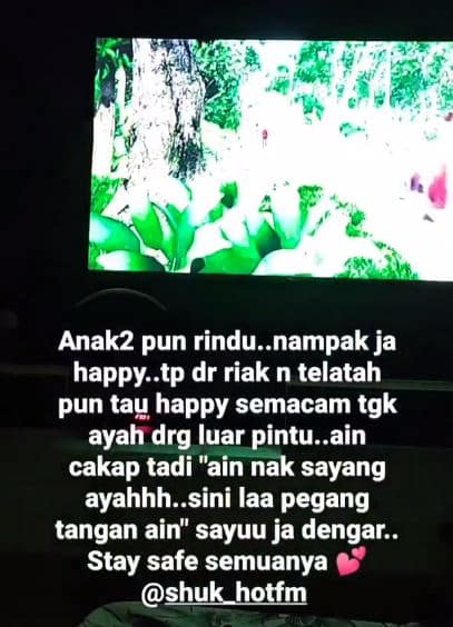 Berpisah Sementara, Isteri & Anak Shuk Kena Kuarantin Baru Balik Dari Sabah