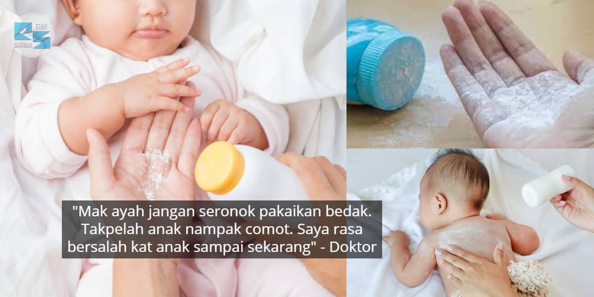 Sapu Bedak Pada Baby Lepas Mandi Memang Wangi, Tak Sangka Boleh Jadi Asbab Ajal