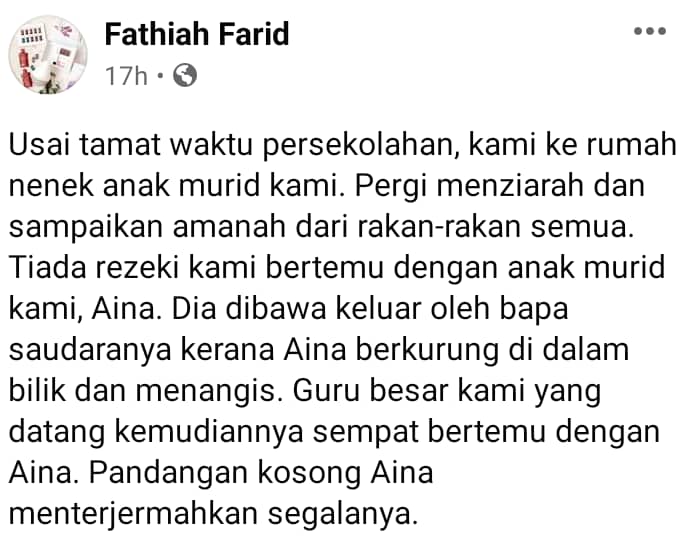 Tragedi Ibu Nahas Depan Mata, Anak Asyik Kurung Diri & Menangis Dalam Bilik