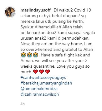 Nak Bersalin Di Australia, Ibu Akui Teruja Sambut Zahirah & Aiman Hakim Pulang