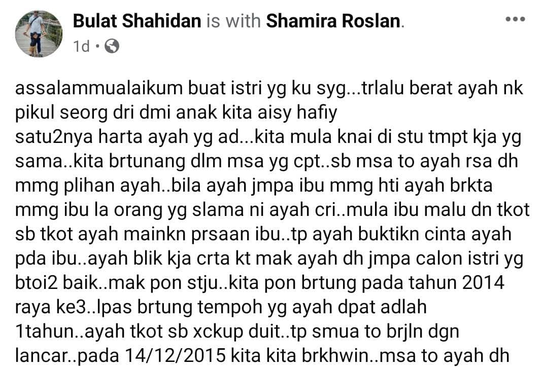 Isteri & Baby Dalam Perut Ajal Sekali Gus, Lelaki Pikul Amanah Jaga Anak Sulung