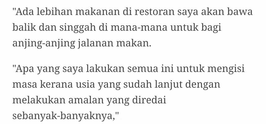 [VIDEO] Dari Zaman Sekolah Berbakti Pada Merpati, Mulia Hati Pak Cik Dikagumi