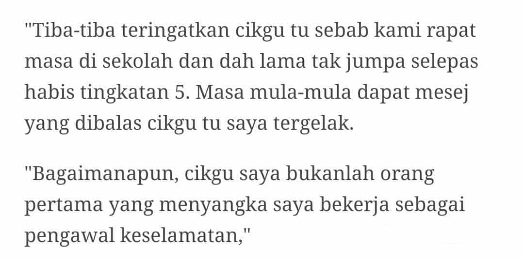 Gambar Pakai Uniform Hitam Putih, Tak Sangka Respons Bekas Guru ‘Win’ Habis..