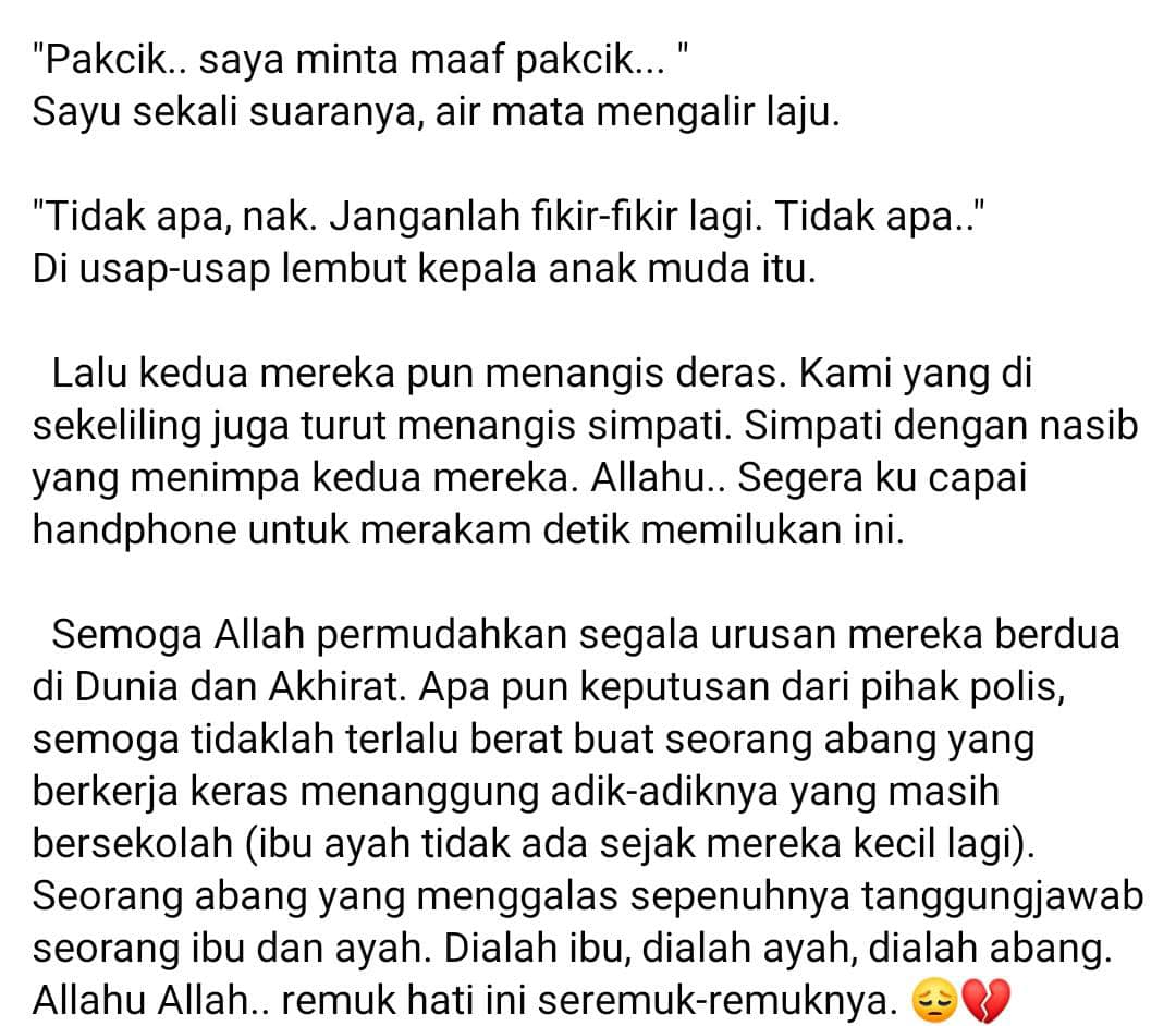 Tak Sengaja Jadi Punca Ajal Isteri Orang, Pemuda Larikan Diri Datang Minta Maaf