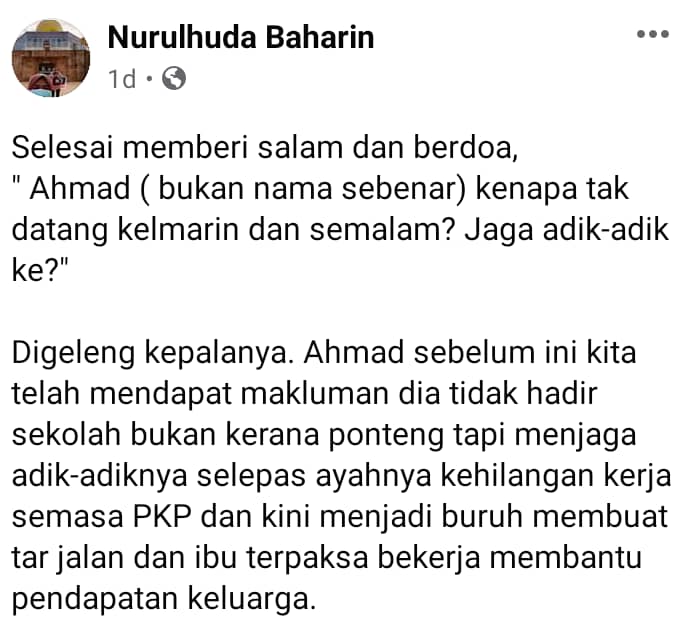 Tak Hadir Sekolah 2 Hari, Rupanya Sebalik Pelajar Baju Lusuh Ni Ada Kisah Duka