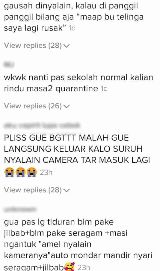 Muka Tengah ‘Tepek’ Masker, Pelajar Gelabah Cikgu Minta On Kamera Kelas Online