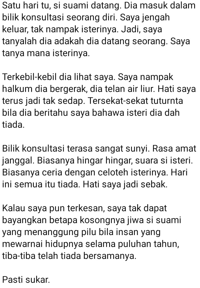 Dulu Selalu Culas, Pak Cik Tua Sayu Janji Rajin Makan Ubat Lepas Isteri ‘Pergi’