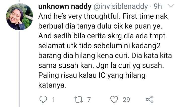 Pembersih & Hargai Pemberian Kecil, Peribadi Mulia Gelandangan Undang Sebak