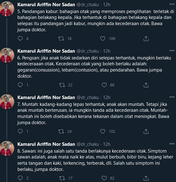 Jangan Ambil Mudah Anak Terhantuk Kepala, Ini Langkah Yang Ibu Bapa Kena Tahu