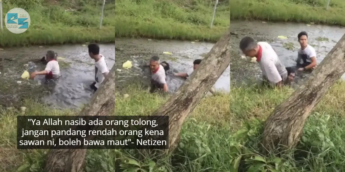 [VIDEO] Dengar Jeritan Dari Sungai, Rupanya Lelaki Kena Sawan Ketika Memancing