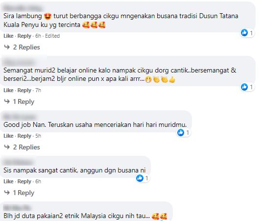 Rajin Berhias Pakai Busana Tradisi Sabah Masa Kelas, Kecantikan Guru Ni Memukau