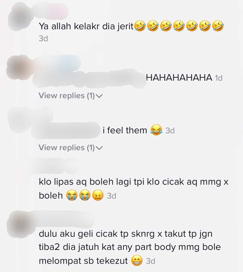 [VIDEO] Struggle Buang Cicak Guna Surat Khabar, Jeritan Pemuda Cuit Hati Ramai