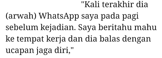 Gadis Ajal Disamun Dapat Titip Pesan Akhir Pada Teman Lelaki, Patut Kahwin 2021