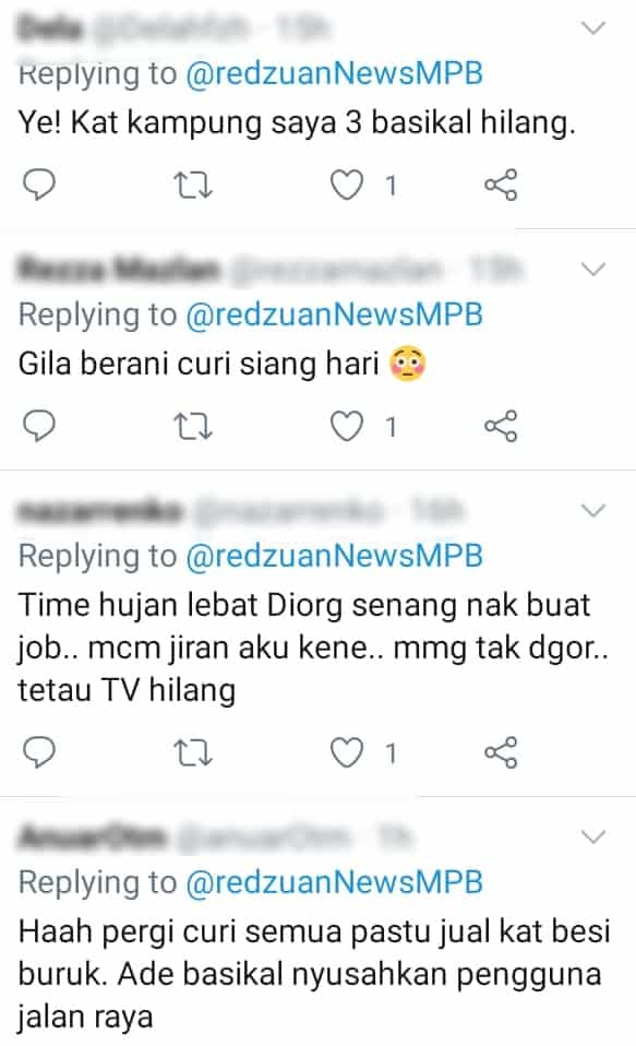 [VIDEO] Siang Pun Berani Buat, Pencuri Selamba Lompat Pagar ‘Rembat’ 2 Basikal
