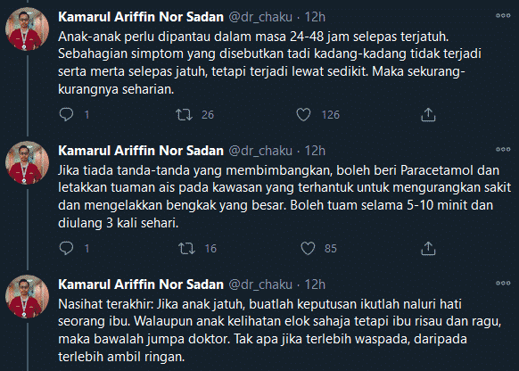 Jangan Ambil Mudah Anak Terhantuk Kepala, Ini Langkah Yang Ibu Bapa Kena Tahu