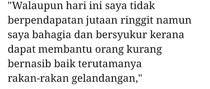 Jutawan Ke Gelandangan, Lelaki Terduduk Lepas Papa Kedana-“Kadang Kita Lupa”