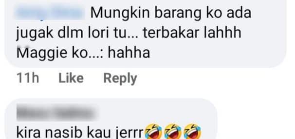 Tak Sempat Sampai Rumah Customer, Lori Bawa Parcel Jualan 11.11 Hangus Terbakar
