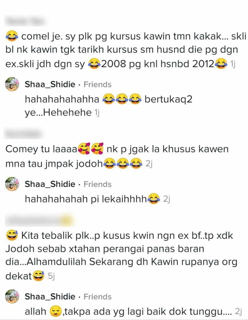 Mula-Mula Teman Pergi Kursus Kahwin Je, Wanita Tak Sangka Berjodoh Dengan Kawan