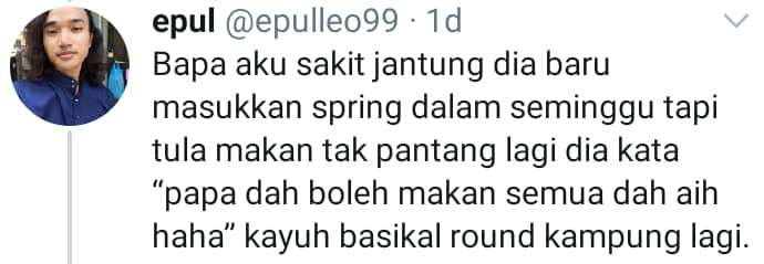 “Bolehlah Ganti Papa”- Pemuda Sayu Ayah Bagi Hint Seminggu Awal Sebelum ‘Pergi’