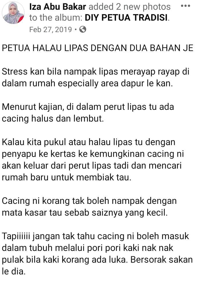 Pening Lipas Selalu Membiak Di Rumah? Jangan Risau, Hapuskan Guna 2 Bahan Saja