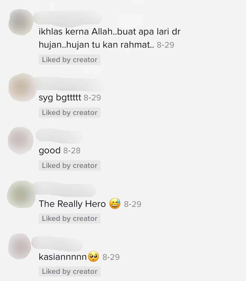[VIDEO] Penjaga Parking Redah Hujan, Gigih Sarung Semua Helmet Guna Plastik