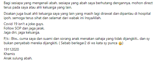Bapa Ajal Bertarung Nyawa Lawan COVID-19, Anak Terkilan Dituduh Jadi Penyebab..