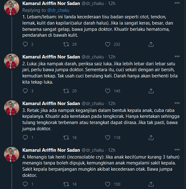 Jangan Ambil Mudah Anak Terhantuk Kepala, Ini Langkah Yang Ibu Bapa Kena Tahu