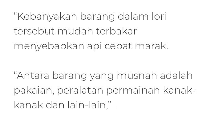 Tak Sempat Sampai Rumah Customer, Lori Bawa Parcel Jualan 11.11 Hangus Terbakar