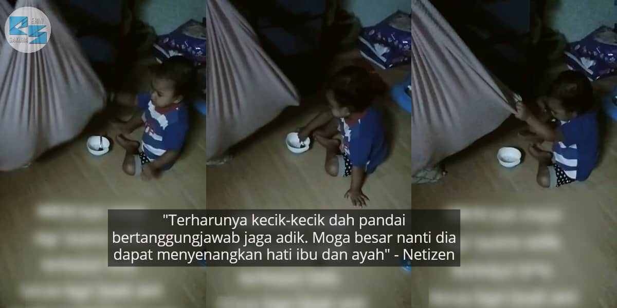 Terdengar Adik Nangis, Kakak Sanggup Terkejar Dari Dapur Untuk Tenangkan