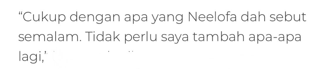Didakwa Jadi Wali Nikah, Bapa Neelofa Tak Mahu Ulas Apa-Apa Lagi