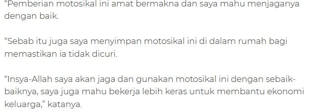 Terlalu Bermakna, Sanggup Simpan Motosikal Pemberian Ebit Lew Dalam Rumah