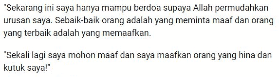 Bebas Dijamin Bayaran RM35k, Pendakwah Selebriti Tak Sabar Nak Makan Dengan Mak