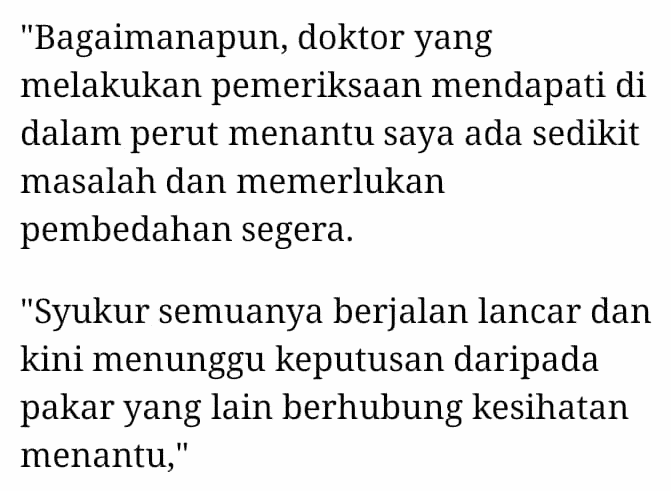 Syafiq Lebih Bersemangat Dari Semalam, Isteri Selamat Jalani Operation Perut