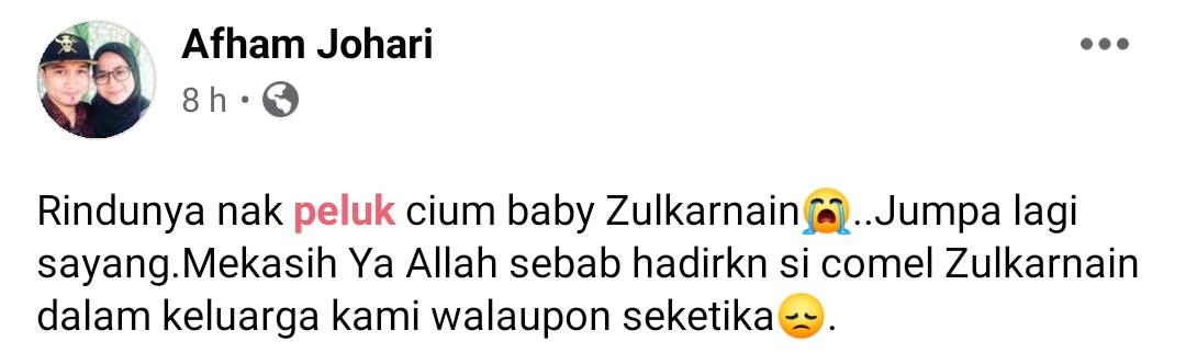 “Pinjaman Cuma Seketika..” – Baru Sambut Birthday, Bayi Ajal Tersedak Susu
