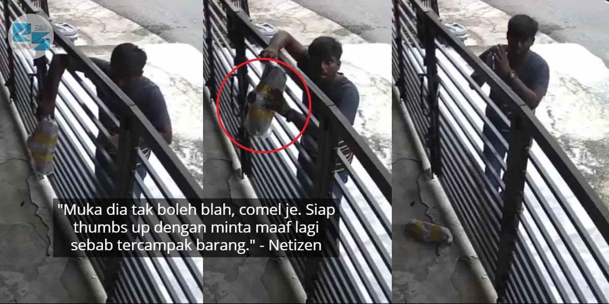 [VIDEO] Cuak Dengar CCTV ‘Bercakap’, Reaksi Lelaki Buat Delivery Lucu Habis