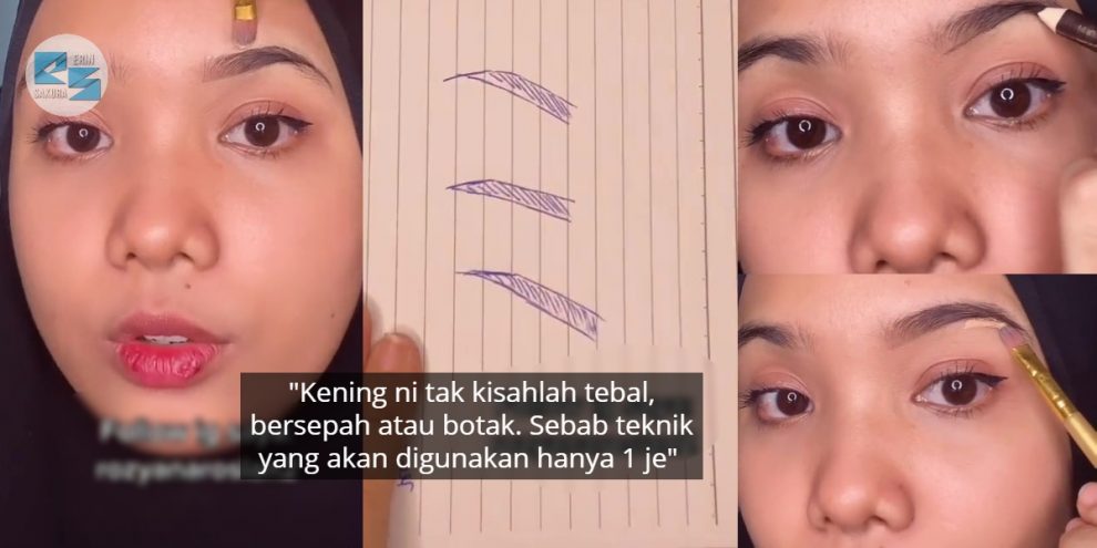 [VIDEO] Makeup Dah Cantik, Tapi Tak Reti Lukis Kening? Guna Je Cara