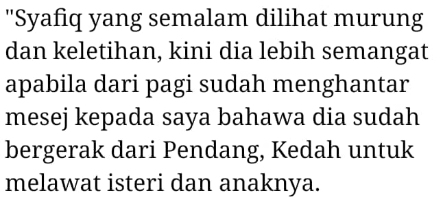 Syafiq Lebih Bersemangat Dari Semalam, Isteri Selamat Jalani Operation Perut