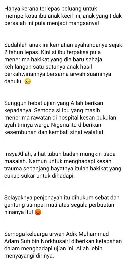 Ustaz Kuatkan Diri, Sebak Uruskan Jasad Budak Dibaling Atuk Tiri Dari Tingkat 4