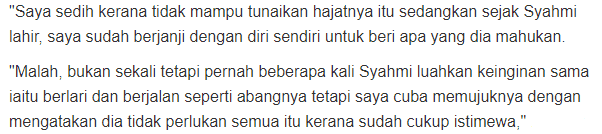 Viral Adik Syahmi Nak Hadiah Kaki, Ibu Dedah Pernah Disaran Gugurkan Kandungan