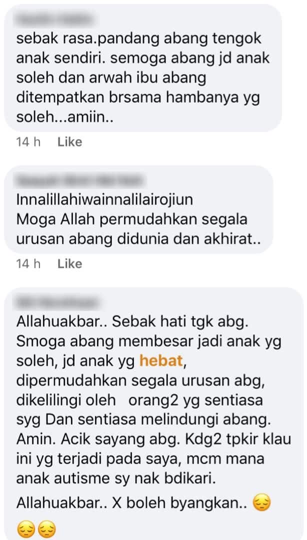Anak Autisme Kucup Batu Nisan Di Pusara Ibu, Luah Rindu Yang Tak Berpenghujung