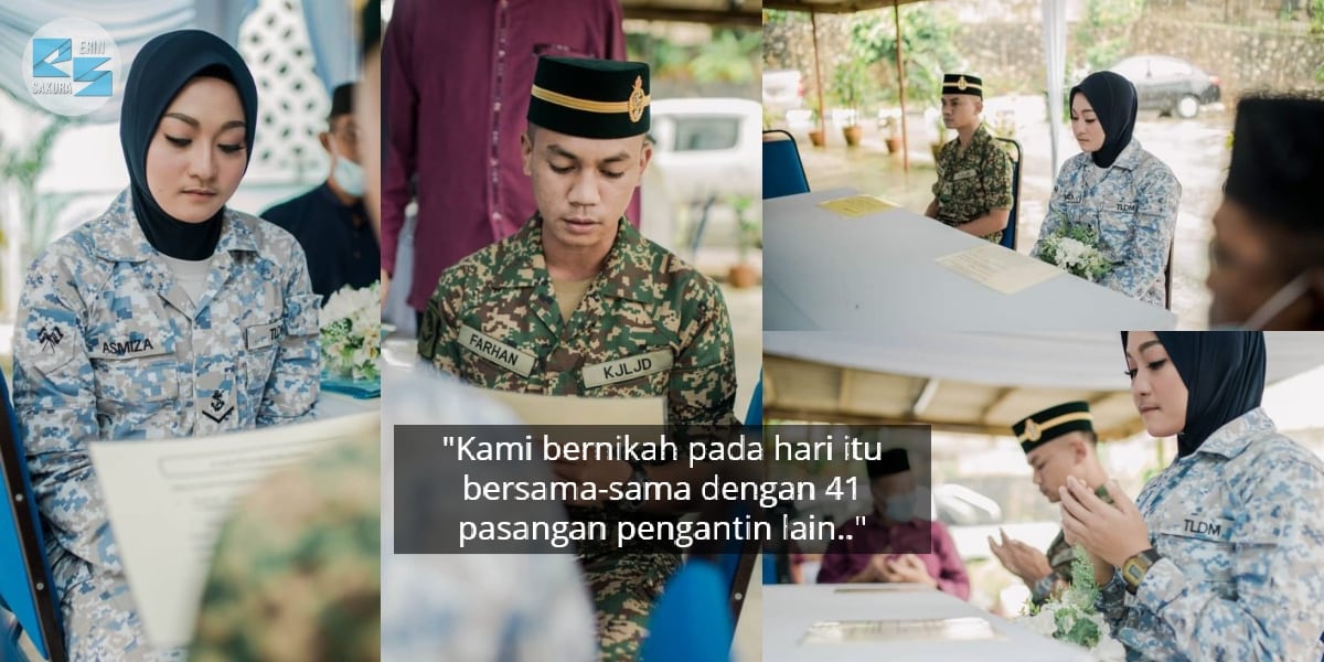 Tentera Niat Nak Daftar Saja, Tak Sangka Terus Nikah Pakai Uniform