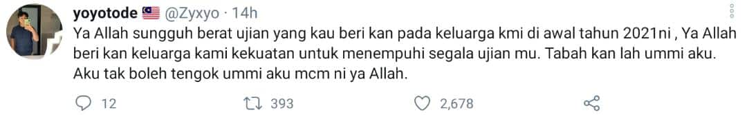 “Tinggal 3 Daripada 7..” – Pemuda Sebak Hampir 1 Keluarga Dijangkiti COVID-19