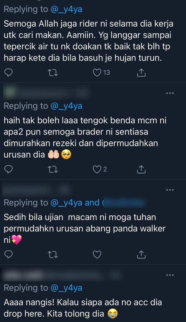 Dah Nampak Pun Masih Bawa Laju, Food Rider Basikal Pasrah Kena Tempias Lecak