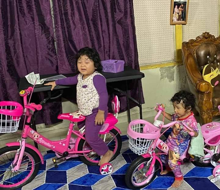2 Hari Suami Struggle Pasang Basikal Anak, Pelik Mana Bini Simpan Duit Baki