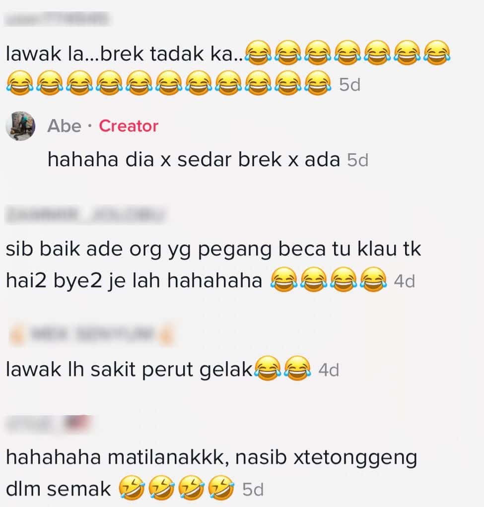 Beria Nyanyi Kayuh Beca, Wanita Terus Gelabah Lepas Tahu Brek Tak Ada