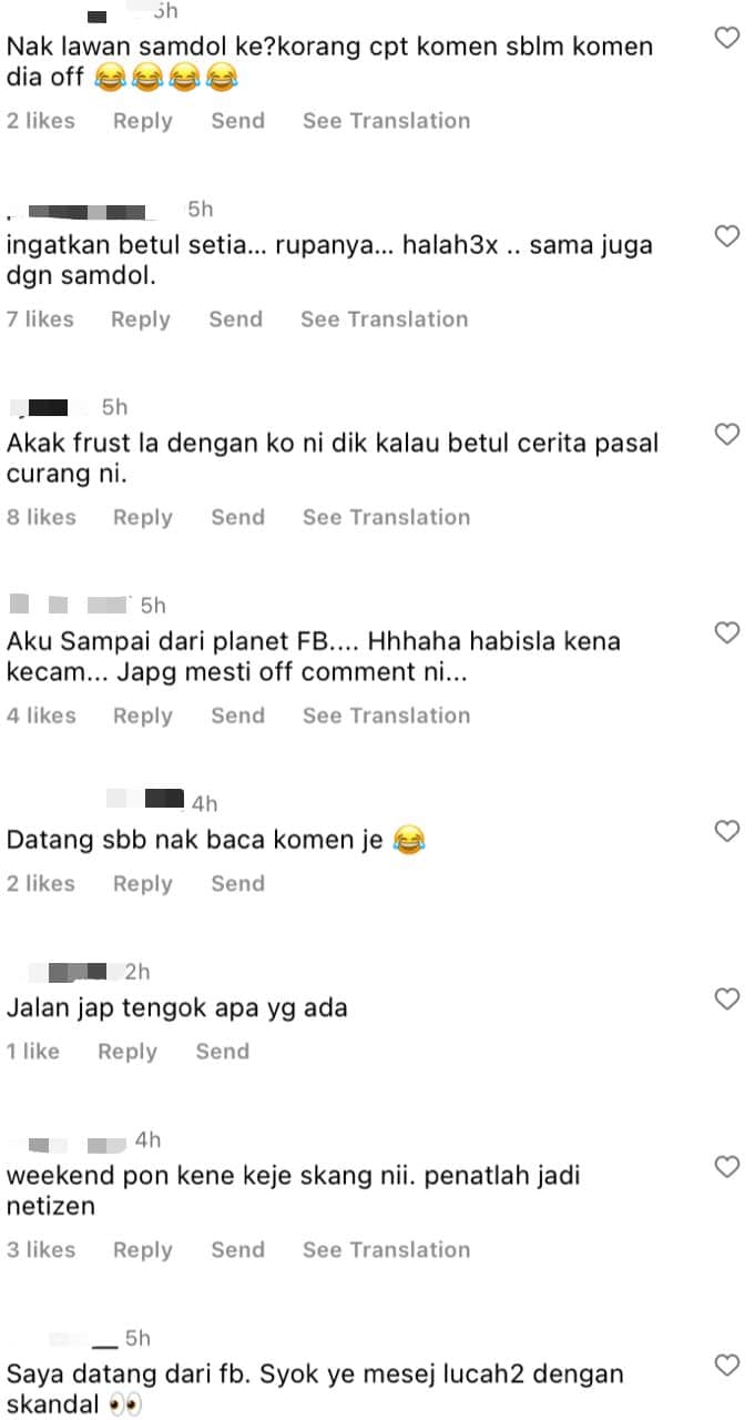 Didakwa Selingkuh & Bertukar Mesej Geli, Netizen Berkampung Di IG Hafidz Roshdi
