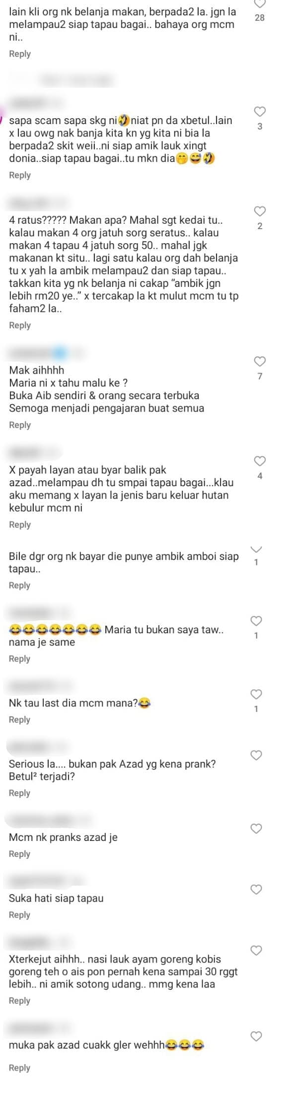 Janji Mahu Bayarkan Makanan, Wanita Dakwa Kena Scam RM400 Dengan Pak Azad
