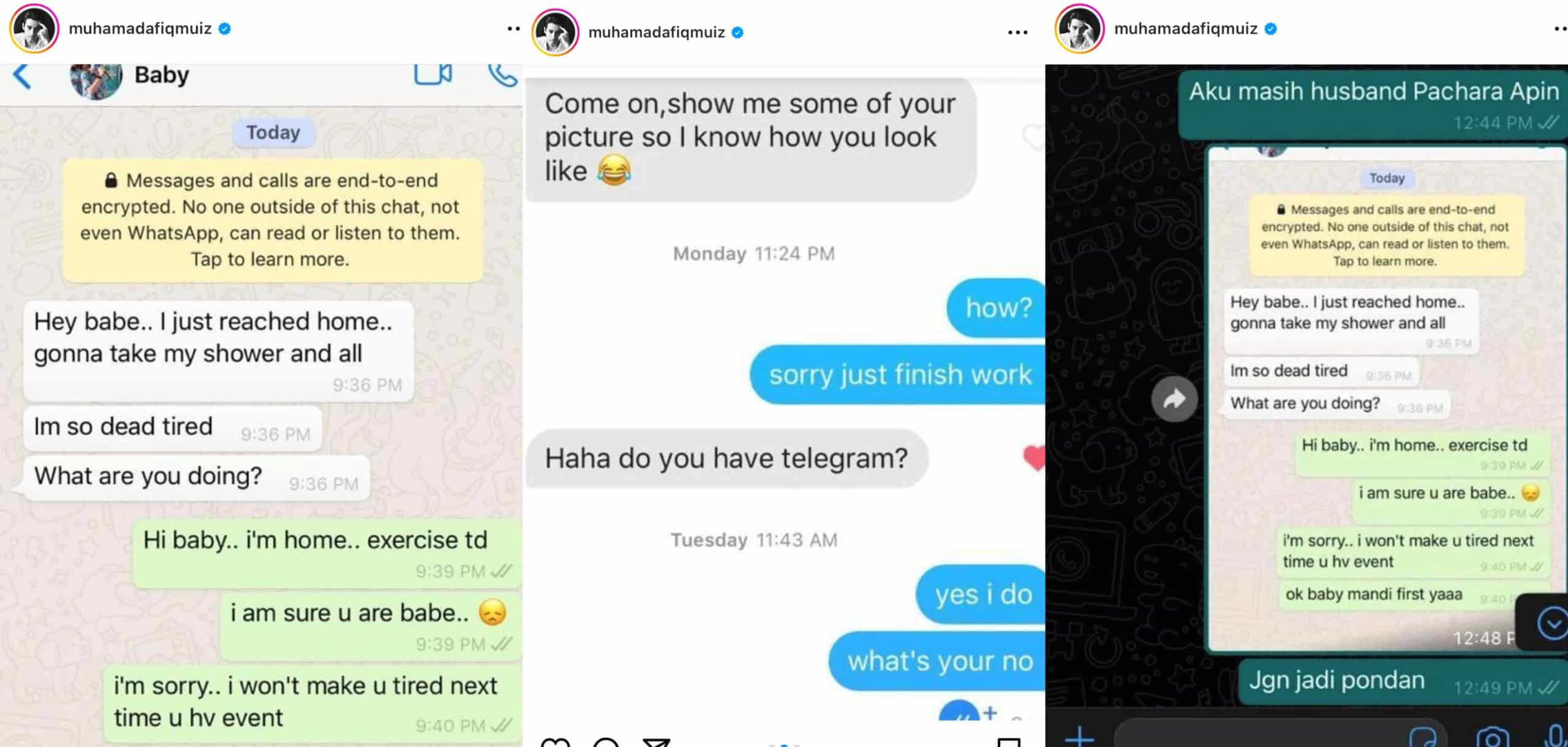 Berang Ramai Pertahankan Isteri, Afiq Dedahkan Bukti Mesej Pachara Selingkuh
